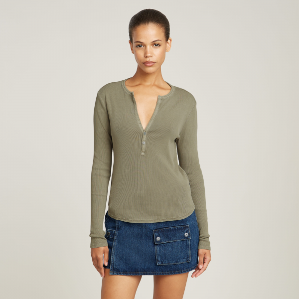 G-star deep v slim l/s wmn