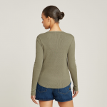 G-star deep v slim l/s wmn