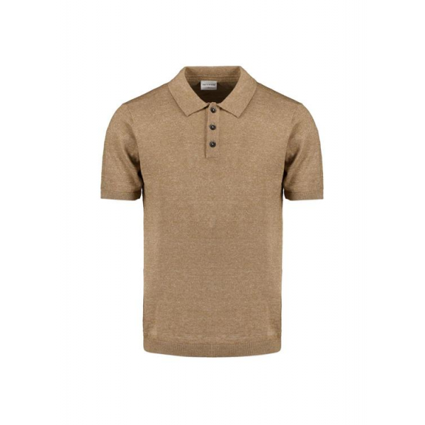 No Excess polo melange linen