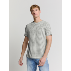 No Excess crewneck tee stripes
