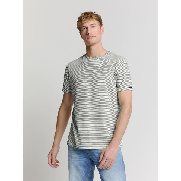 No Excess crewneck tee stripes