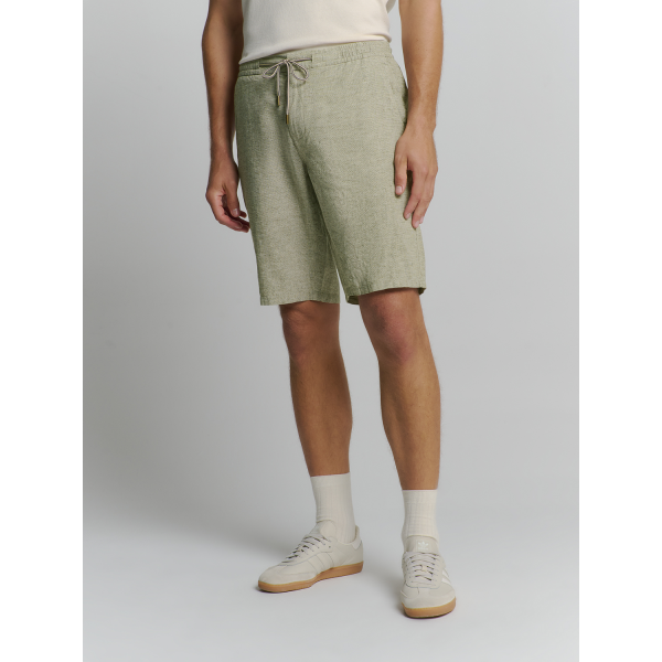 No Excess linen melange short