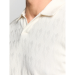 No Excess solid jacquard polo