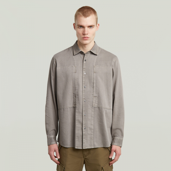G-star panelled pkt reg shirt