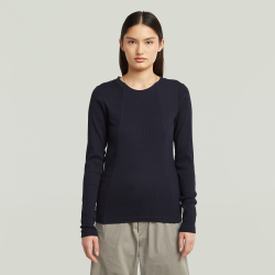 G-star A line slim rib tee l/s