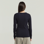 G-star A line slim rib tee l/s