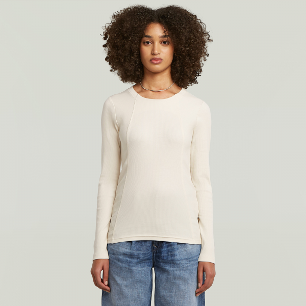 G-star A line slim rib tee l/s