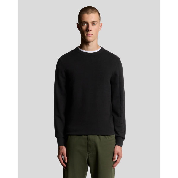 Lyle & Scott mesh logo trui