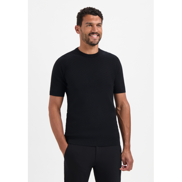 No Excess solid jacquard tee