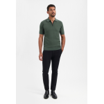 No Excess solid jacquard polo