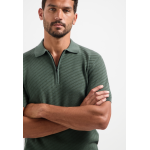 No Excess solid jacquard polo