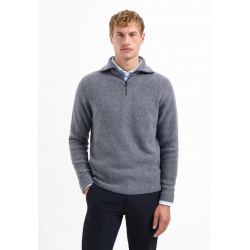 No Excess half zip woolblend