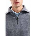 No Excess half zip woolblend