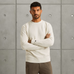 Cast iron crewneck cotton knit