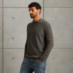 Cast Iron ls polo cotton modal