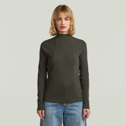 G-star A line slim rib mock t
