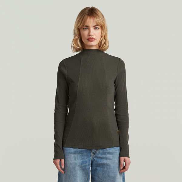 G-star A line slim rib mock t