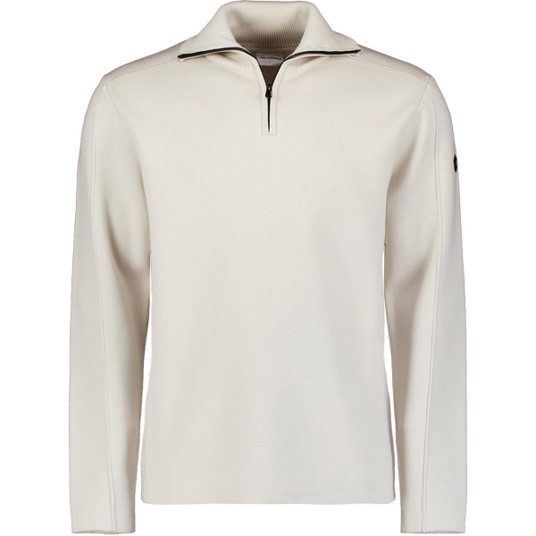 No Excess wing collar zip knit