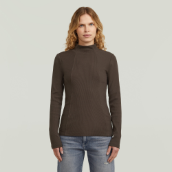 G-star A-line rib mock t-shirt