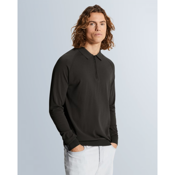 Cast Iron ls polo viscose bl