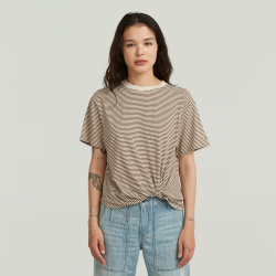 G-star stripe relaxed knot tee