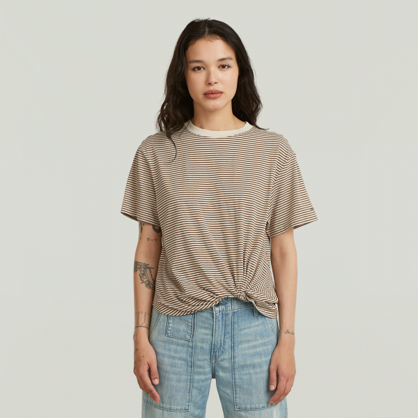 G-star stripe relaxed knot tee
