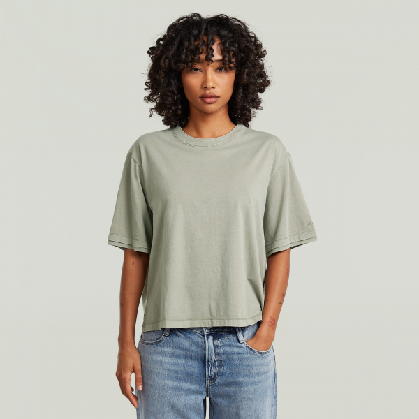 G-star woven mix washed tee G-star woven mix washed tee
