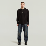 G-star waffle henley relaxed t G-star waffle henley relaxed t