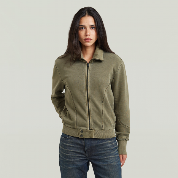 G-star washed zip thru sweat G-star washed zip thru sweat