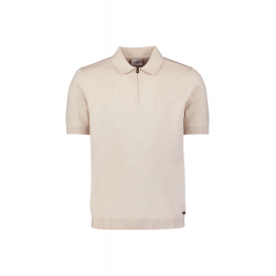 No Excess zip polo melange