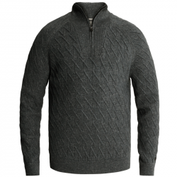 Cast Iron half zip cotton knit